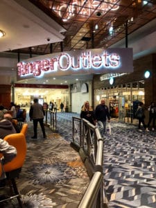 Foxwoods Casino entrance to Tanger Outlets