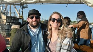 Employee who works in Mystic enjoying The Argia boat ride