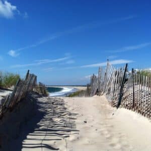 Sandy Dunes at Napatree Point leading to the beach