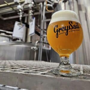 Craft Beer Glass at Grey Sail Brewing in Westerly