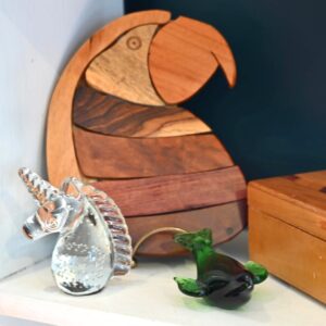 Animal decor at vintage boutique