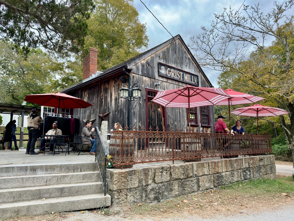 Photo of Clyde's Cider Mill in the fall. Things to do in Mystic, CT.